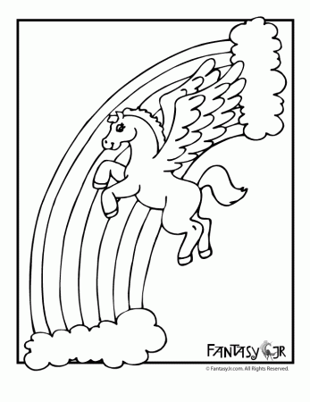 Unicorn & Pegasus Coloring Pages - Woo! Jr. Kids Activities