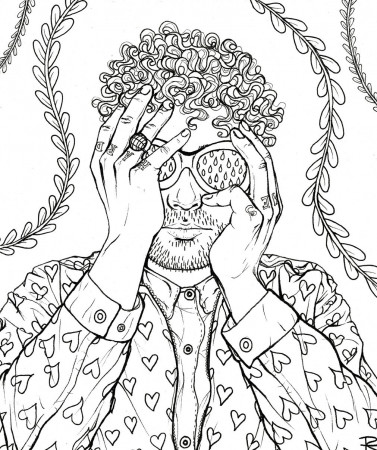 Printable Coloring Page (Curly Hair Guy) | ROSELIN ESTEPHANÍA