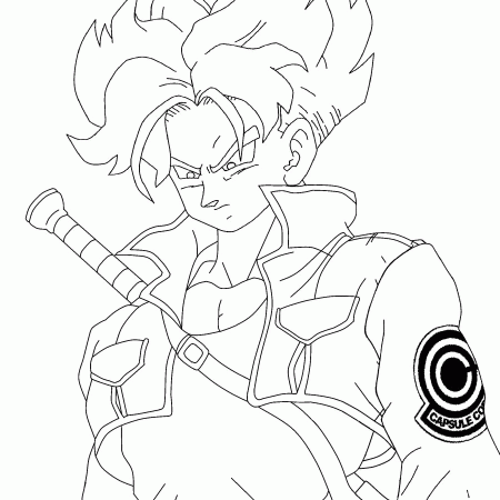 11 Pics of DBZ Future Trunks Coloring Pages - Trunks Dragon Ball Z ...