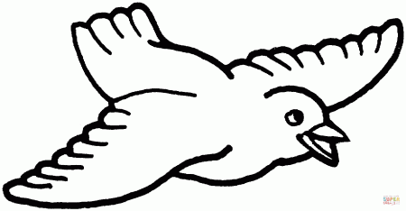 Dove is Flying coloring page | Free Printable Coloring Pages