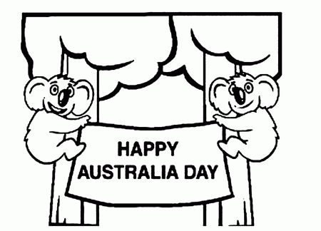 Printable happy-australia-day-coloring-page - Coloringpagebook.com