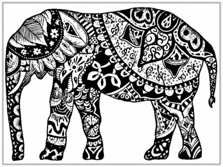 Indian elephant coloring pages for adults #73 Elephant Coloring ...