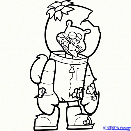 11 Pics of Easy Zombie Coloring Page - Zombie Spongebob Coloring ...