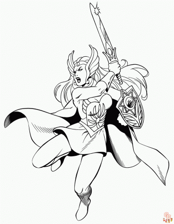 Enjoy Coloring She-Ra Princess Coloring Pages with GBcoloring