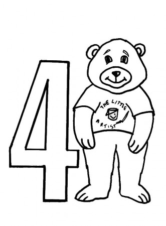 Number 4 Coloring Pages - Free Printable Coloring Pages for Kids