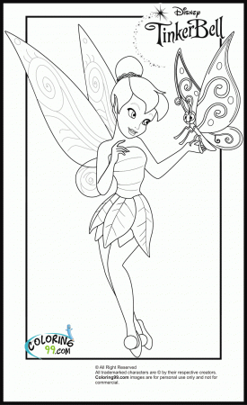 Coloring Pages of Tinkerbell and Her Fairy