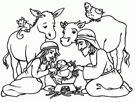 Jesus Christmas Coloring Pages Merry - Colorine.net | #7942