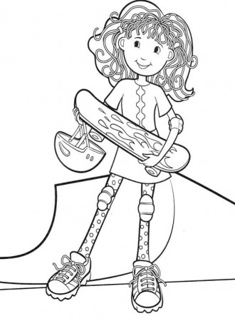 Skateboarding Coloring Page