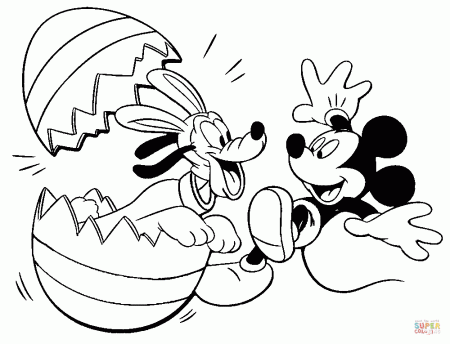 Pluto and Mickey coloring page | Free Printable Coloring Pages