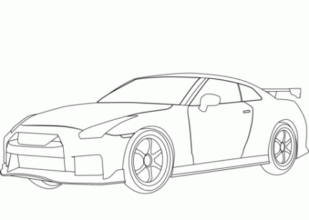 Nissan GT-R Nismo coloring page | Free ...supercoloring.com