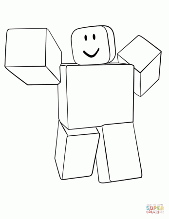 Roblox Noob Fight Render coloring page | Free Printable Coloring Pages