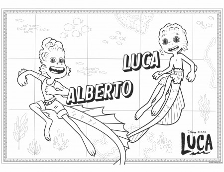 Luca Coloring Sheets - Disney Pixar free printables