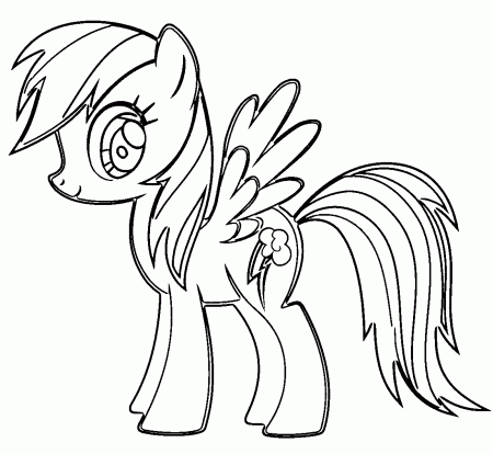 free rainbow dash coloring pages for kids Coloring4free - Coloring4Free.com