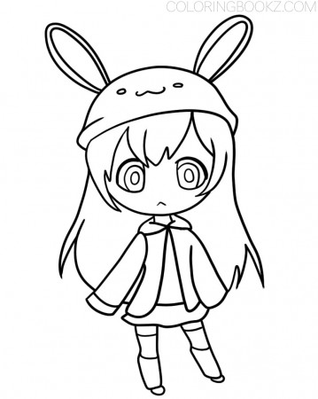 Chibi Girl Coloring Page - Coloring Books
