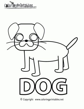 Spell Dog Coloring Page - A Free Educational Coloring Printable