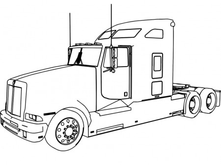 Truck Mack Coloring Page - Free Printable Coloring Pages for Kids
