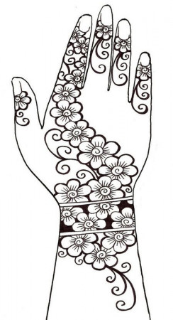 Art Therapy coloring page Arab World : Henna tattoo 4