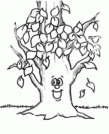 Fall Tree Coloring Page - Coloring Pages for Kids and for Adults