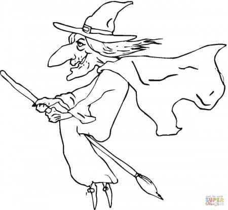 Ugly Old Witch coloring page | Free Printable Coloring Pages