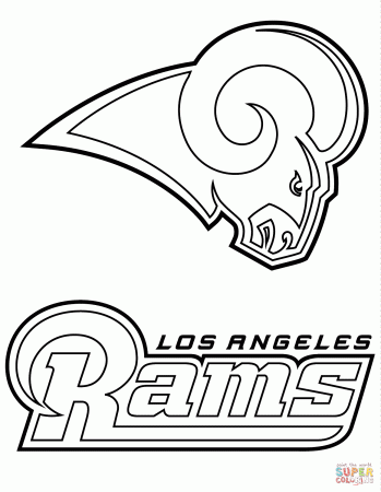 Los Angeles Rams Logo coloring page | Free Printable Coloring Pages