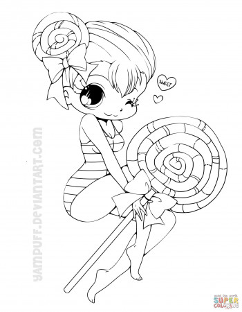 18 Most Fine Chibi Lollipop Girl Coloring Page Free ...