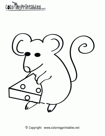 Mouse Coloring Page - A Free Animal Coloring Printable