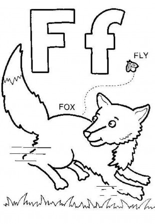 Fox Coloring Pages : Free Alphabet Coloring Pages F For Fox. Fox ...
