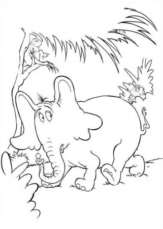 Dr Seuss Horton Hears a Who Coloring Pages | Bulk Color