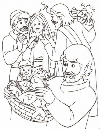 Coloring Pages About Jesus Feeding 5000 | Free coloring pages for kids