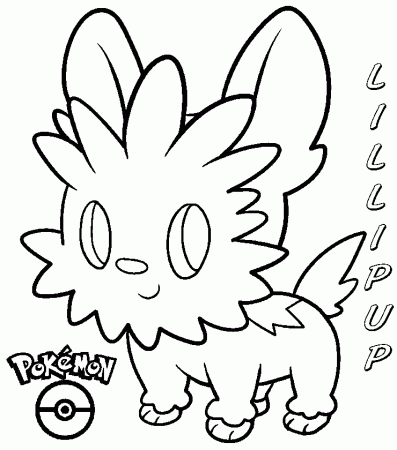 coloring books Pokemon Lillipup to print and free download