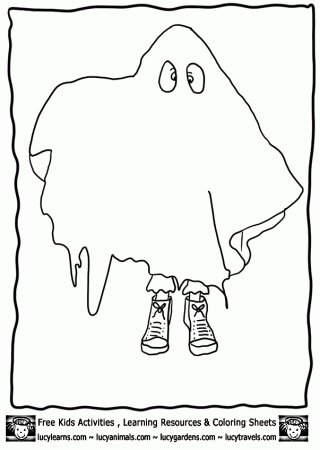 Halloween Ghost Coloring Page,Echo's Ghost Coloring Pages with 