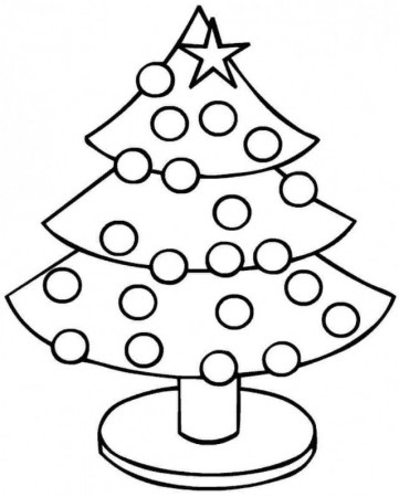 Colouring Pages Christmas Tree Free Printable For Toddler 193336 