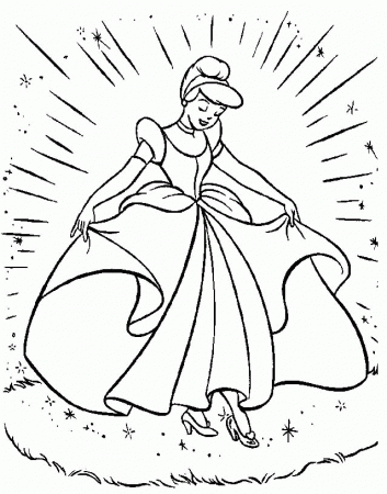 The Princess Cinderella Disney Coloring Pages : KidsyColoring 