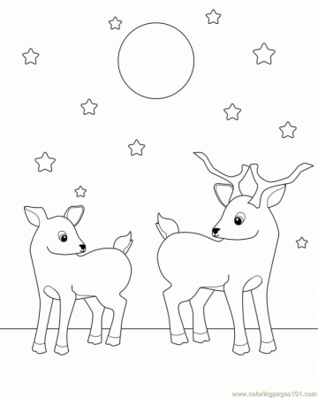 Coloring Pages Baby Deers Mammals Gt Deer Free Printable 240700 