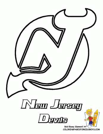 Devils New Jersey Hockey free Coloring pages | NHL Hockey East 