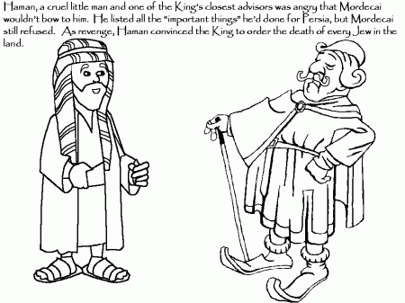 Esther Bible Coloring Page