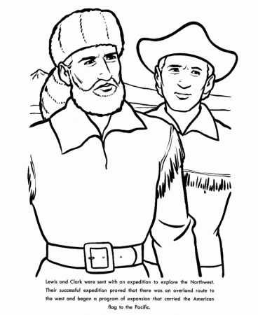 Lewis and Clark Coloring Page week7 | Catholic schoolhouse year 1 | P…
