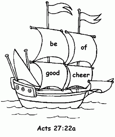 Acts 27:22 Coloring Page - Lorain County Free-Net Children's Chapel