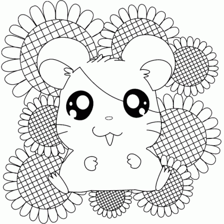 Boss Hamtaro Coloring Page - Cartoon Coloring Pages on iColoringPages.