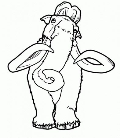 ice age mammoth Colouring Pages