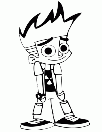 Johnny Test Cartoon Coloring Page