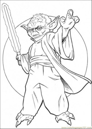 yoda clone wars Colouring Pages