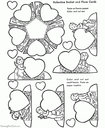for valentine day valentines coloring pages
