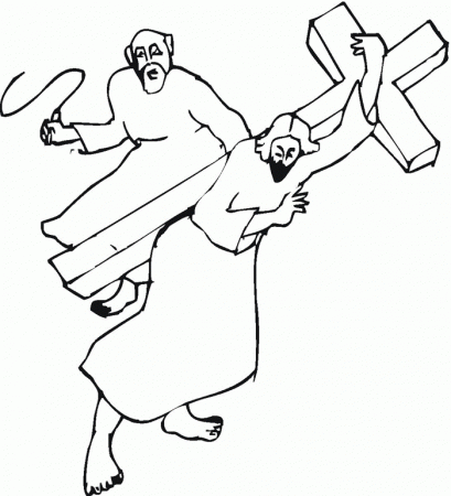stations of the cross Colouring Pages