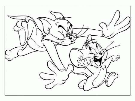 Brown and Jerry Colouring Pages
