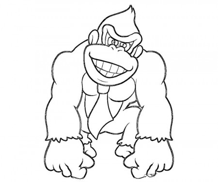 3 Donkey Kong Coloring Page