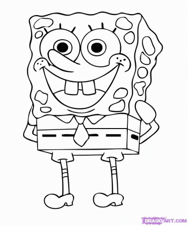 Draw Spongebob, Step by Step, Drawing Sheets, Added by Dawn 