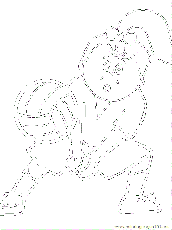 Coloring Pages Volleyball5 (Sports > Volleyball) - free printable 