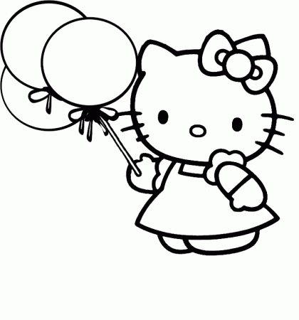 Free worksheets for kid: Hello Kitty Coloring Pages, Kitty 