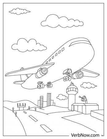 Free AIRPLANE Coloring Pages & Book for Download (Printable PDF) - VerbNow